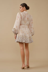 Ella Enchanted Floral & Baroque Mini Dress