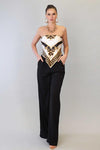 PRINTED SCARF TOP AND PANTS SET - PRIVILEGE 