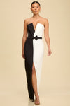 Deep veck maxi dress slit hoilday