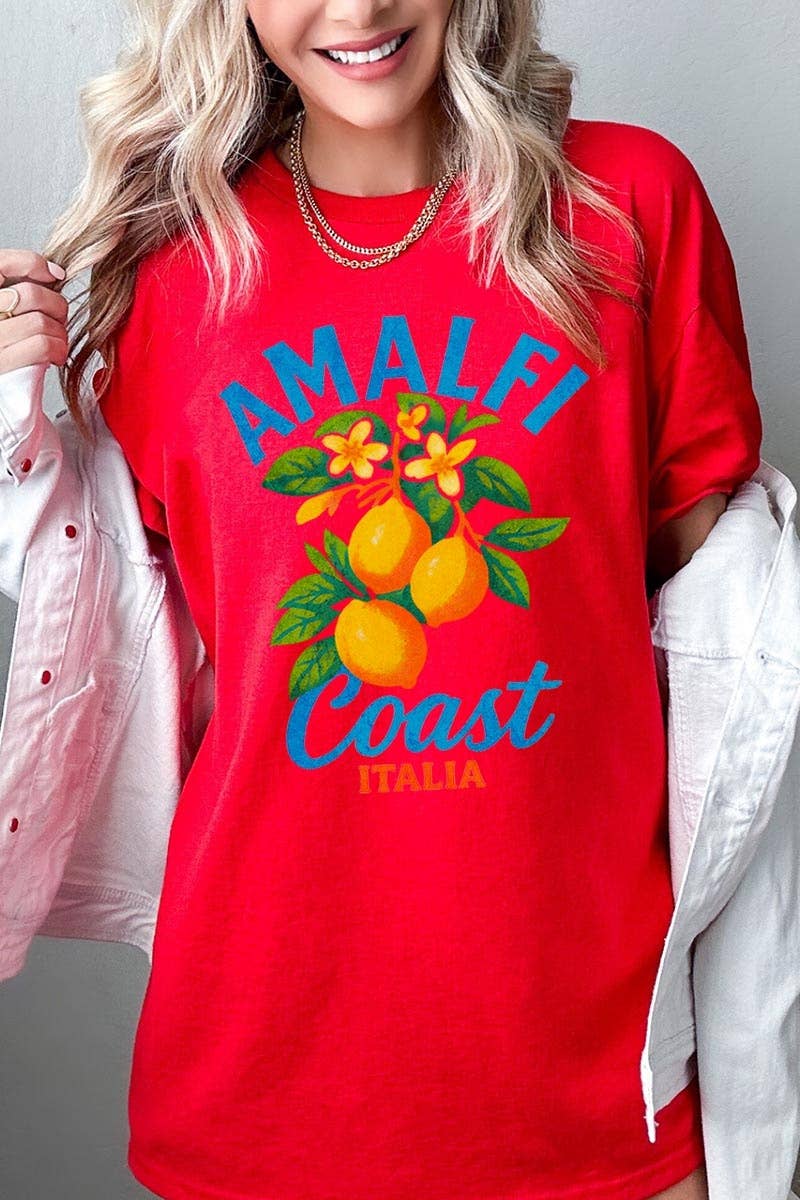 Amalfi Coast Italia Graphic Heavy Cotton Tee