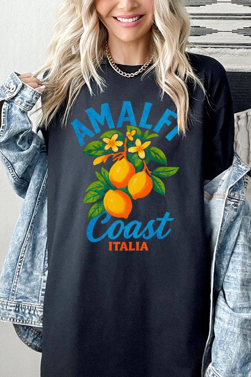 Amalfi Coast Italia Graphic Heavy Cotton Tee