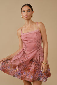 Floral Garden Side-lace A-line Dress