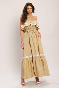 Ruffle Tube Top Maxi Dress