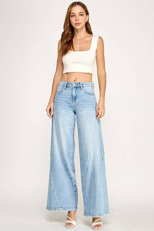 WILLOW HIGH RISE COMFORT WIDE LEG w/ SEAM DETAIL