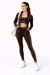 3-PIECE ACTIVEWEAR SET — SPORTS BRA, LEGGING & JACKET