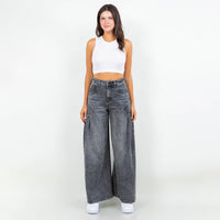 EXTRA WIDE LOOSE WASHED JEANS