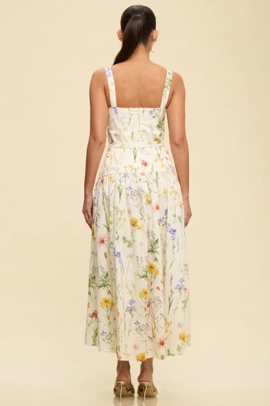 Garden Party Midi Belted Dress