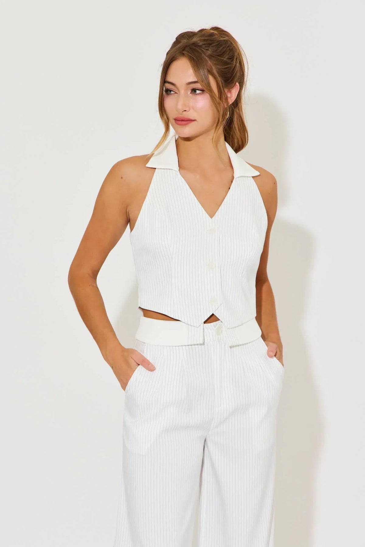 The Signature Stripe Vest and Pants Set