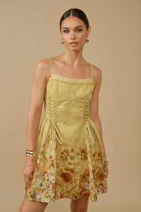 Floral Garden Side-lace A-line Dress