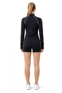 3 pcs activewear set sports bra with shorts with jacket seT