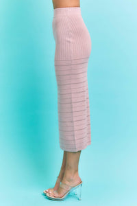 Libby Pointelle Knit Sleeveless Top & Mermaid Midi Skirt Set