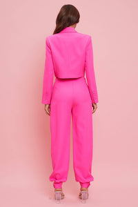 Crop blazer and trouser 2pc set
