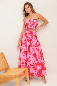 TUBE TOP MAXI SKIRT SET