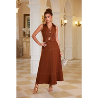 METROPOLITAN TAILORED VEST AND MAXI SKIRT SET