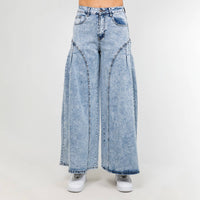EXTRA WIDE LOOSE WASHED JEANS