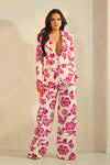 FLORAL BLAZER  PANT SUIT 2PC SET