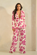 FLORAL BLAZER  PANT SUIT 2PC SET