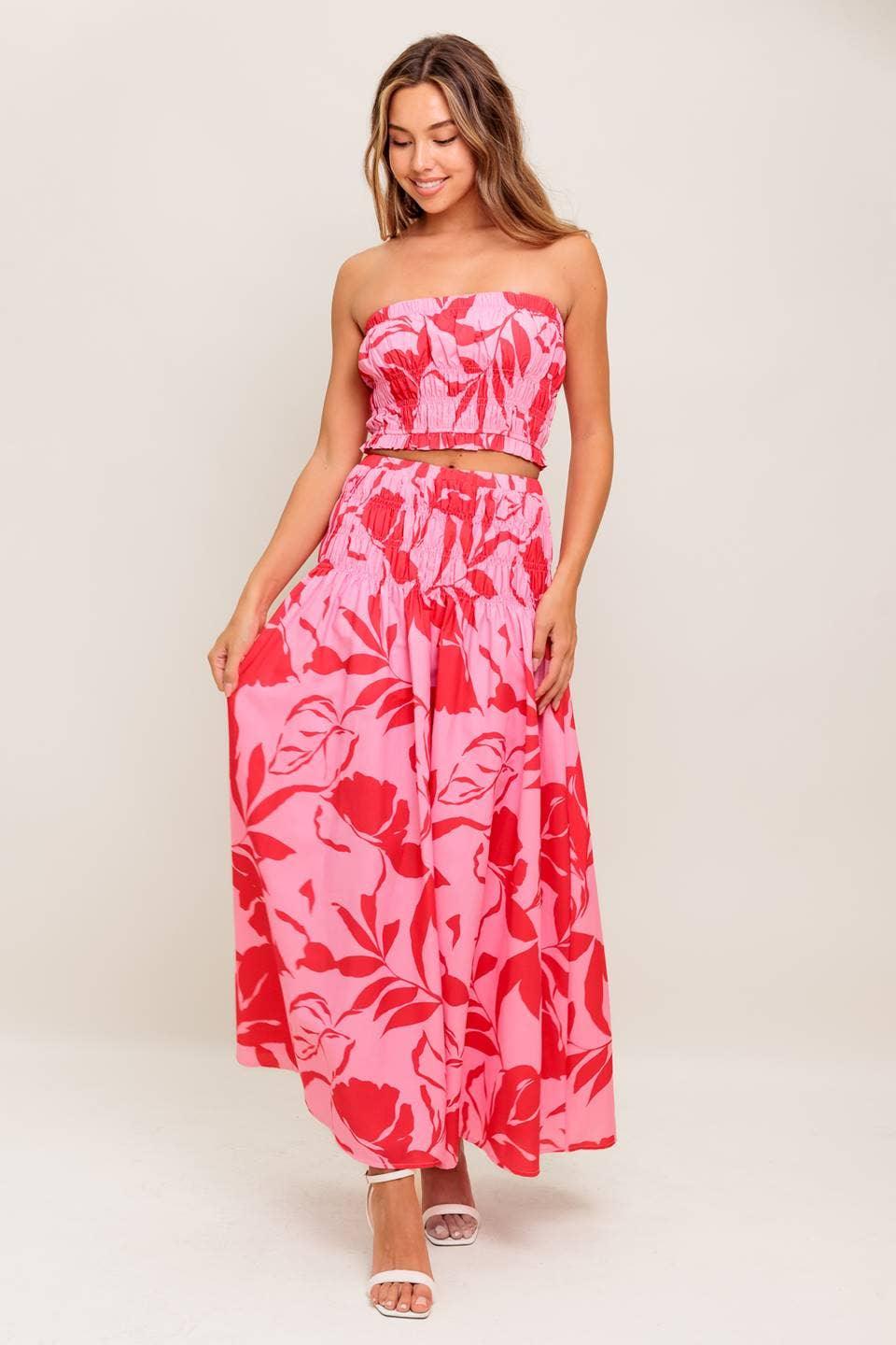 TUBE TOP MAXI SKIRT SET