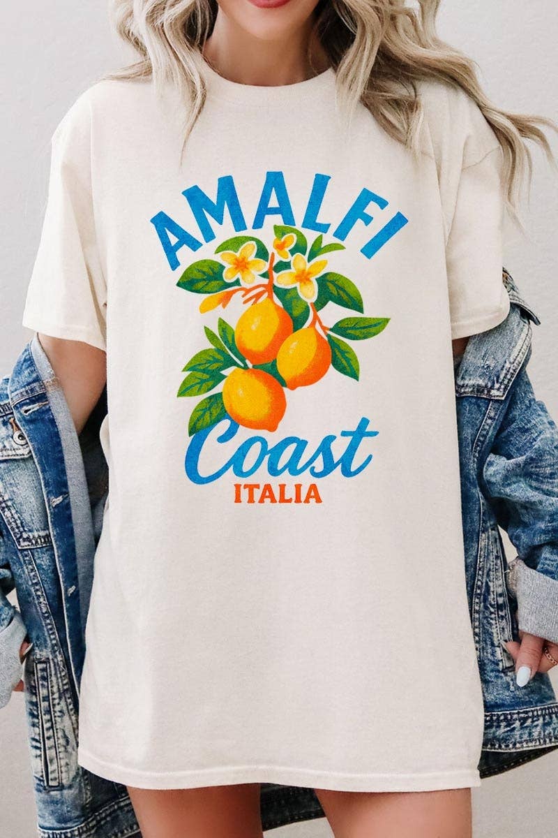 Amalfi Coast Italia Graphic Heavy Cotton Tee