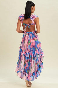 DULCE HI LO RUFFLE DRESS - PRIVILEGE 