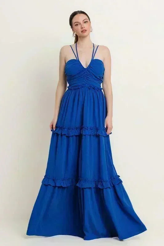 SOLID LAYERED TUBE MAXI DRESS PRIVILEGE