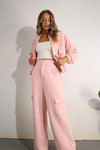 DESIGNER INSPIRED  TWO PIECE CARGO PANT SET