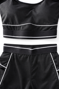3 pcs activewear set sports bra with shorts with jacket seT