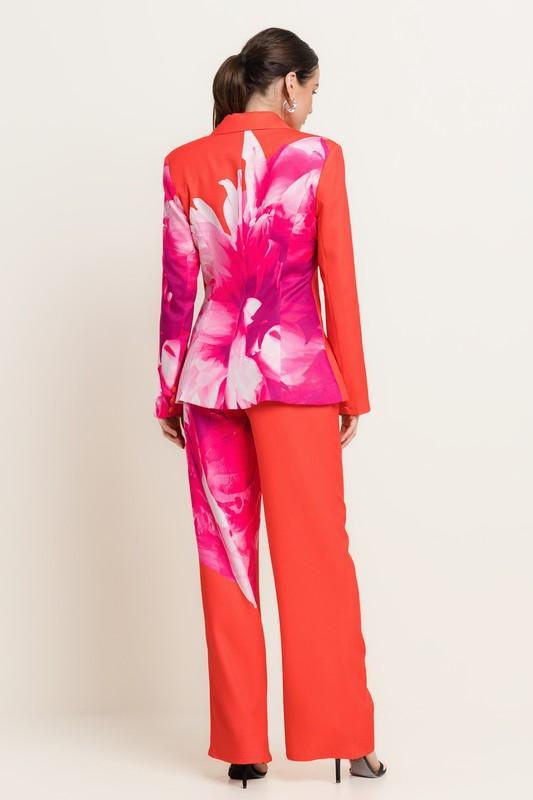 FLORAL BLAZER WITH PANT SET - PRIVILEGE 