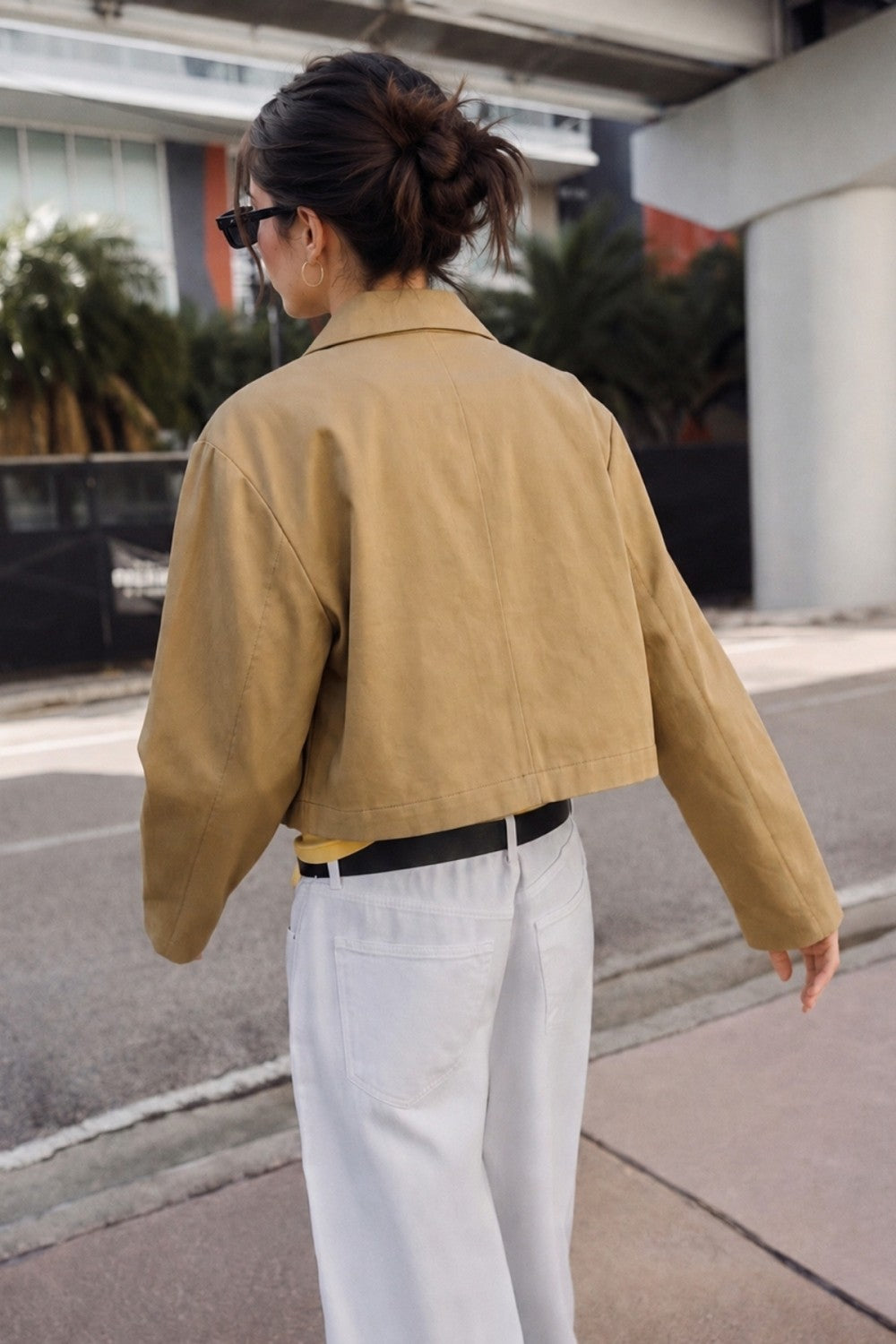 Cropped Utility Cargo Jacket