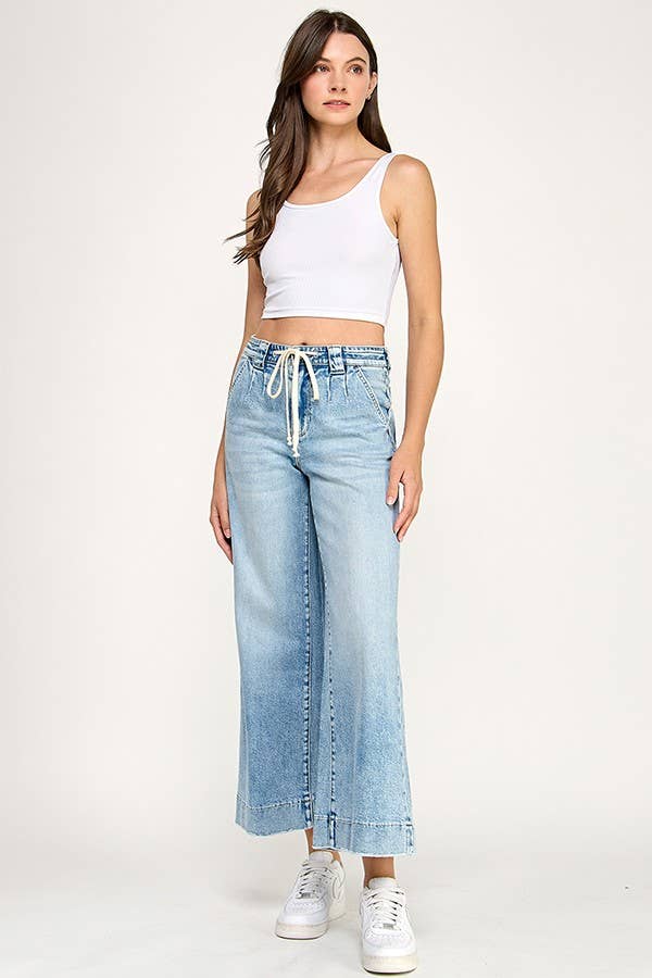 SOFT TOUCH HIGH RISE COMFORT TROUSER WIDE LEG JEAN