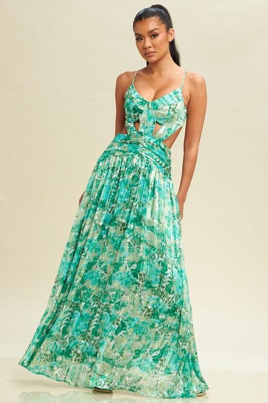 SUMMER SHIMMER MAXI DRESS - PRIVILEGE 