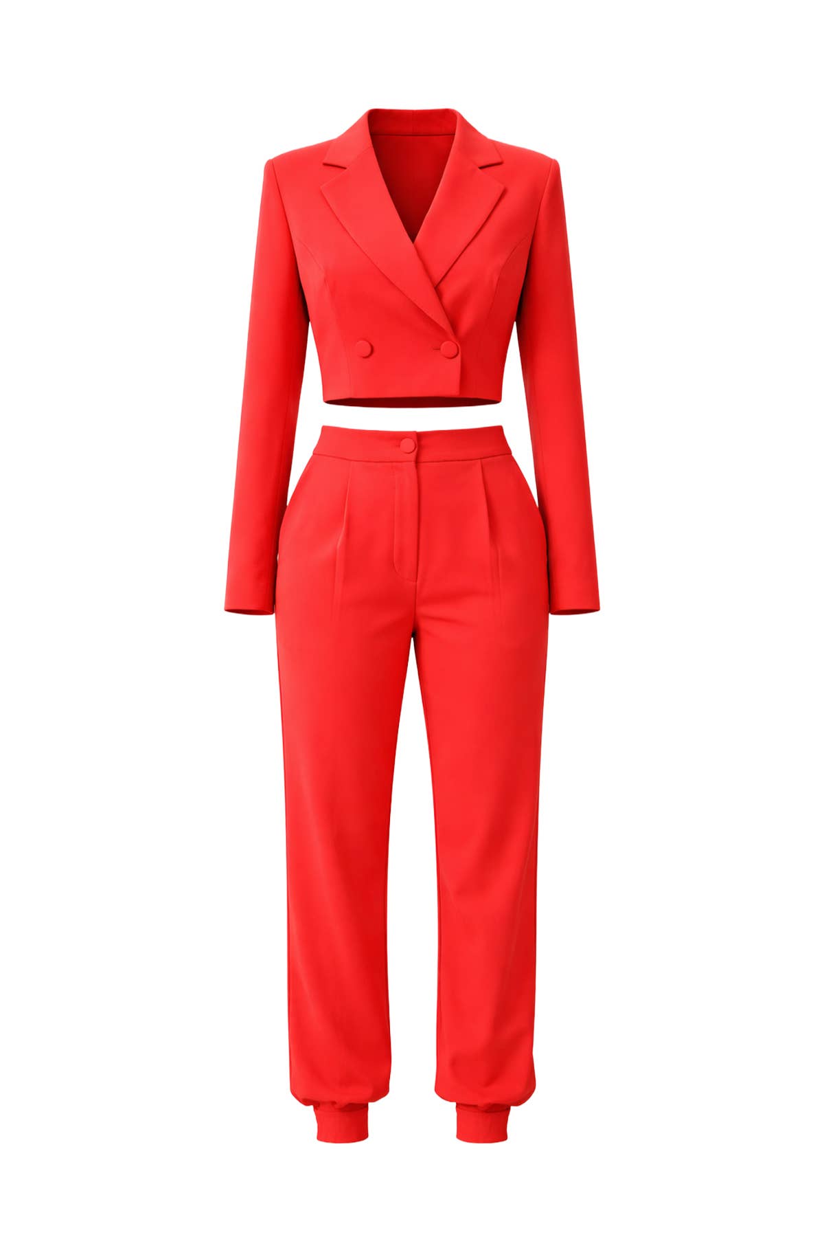 Crop blazer and trouser 2pc set