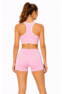 3 pcs activewear set sports bra with shorts with jacket seT
