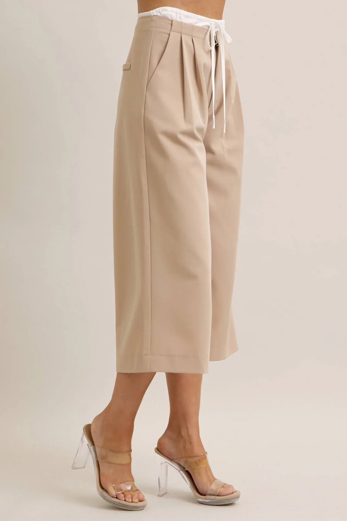 Ocean Woven Vest & Wide-leg Trouser Set