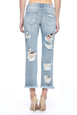 Mid level heavy destroyed jeans - PRIVILEGE 