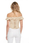 OFF SHOULDER CORSET TOP - PRIVILEGE 