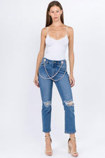 High waist chain jean - PRIVILEGE 