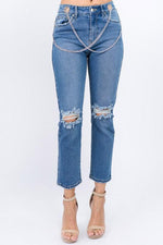 High waist chain jean - PRIVILEGE 
