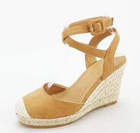 Cape Toe Ankle Straps Espadrille Wedge High Heel Dressy Shoes - PRIVILEGE 