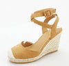 Cape Toe Ankle Straps Espadrille Wedge High Heel Dressy Shoes - PRIVILEGE 