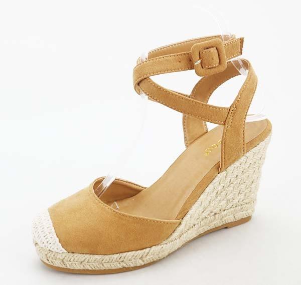 Cape Toe Ankle Straps Espadrille Wedge High Heel Dressy Shoes - PRIVILEGE 