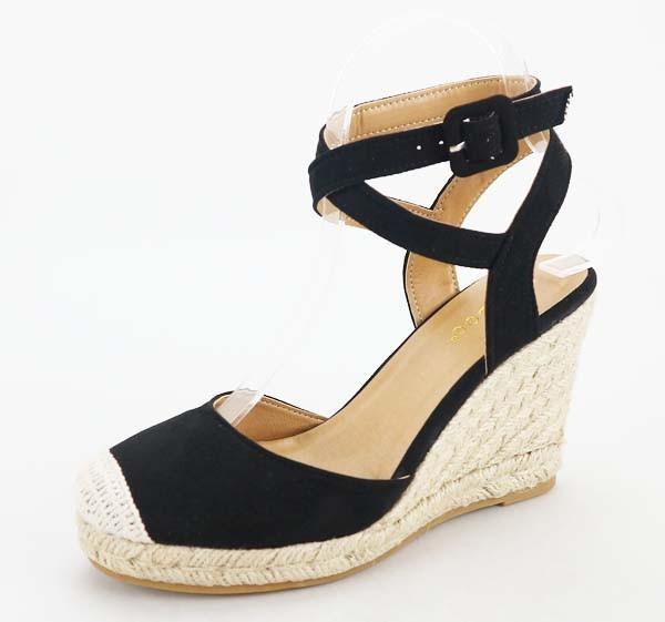 Cape Toe Ankle Straps Espadrille Wedge High Heel Dressy Shoes - PRIVILEGE 