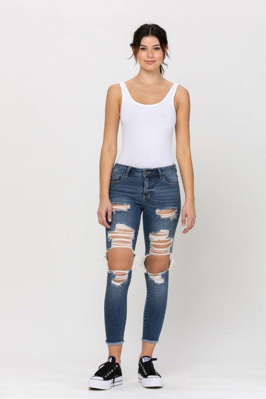 DISTRESSED SKINNY JEANS - PRIVILEGE 