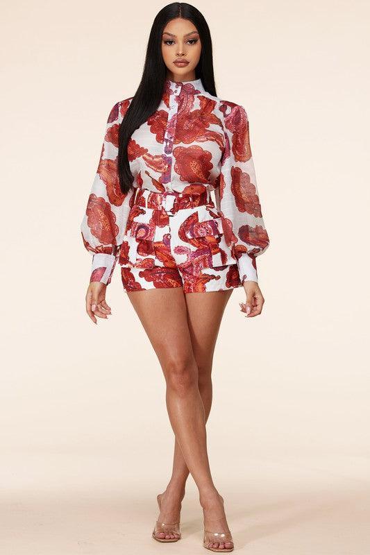 Paisley short set - PRIVILEGE 