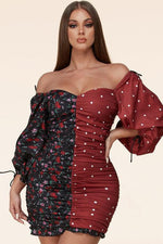 Two print mini dress - PRIVILEGE 