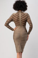 BANDAGE DRESS WITH STUDS - PRIVILEGE 