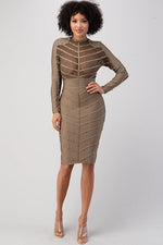 BANDAGE DRESS WITH STUDS - PRIVILEGE 