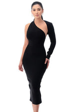 ONE SLEEVE BANDAGE DRESS - PRIVILEGE 