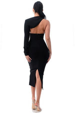 ONE SLEEVE BANDAGE DRESS - PRIVILEGE 