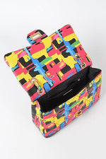 Muilti color quilted clutch handbag - PRIVILEGE 